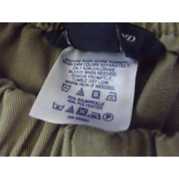 Lands End Pants 18W x 32"Inseam Fit 3 tan dark khaki pull on elastic - Picture 7 of 7